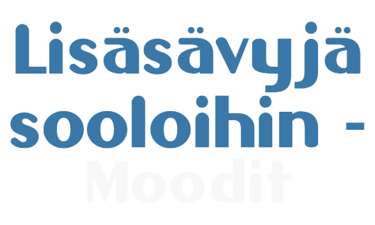 Lisäsävyjä sooloihin - Moodit